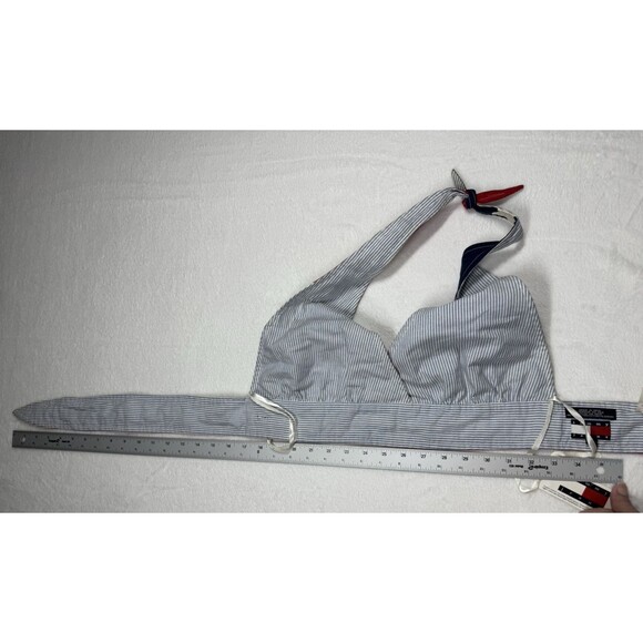 Vintage 90s Tommy Hilfiger American Flag Halter Top Women's Large Reversible NWT - Picture 11 of 14